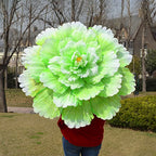 70cm Bamboo Peony Dance Umbrella – Handmade Stage Art Prop Dance Prop Umbrella Richie's Green