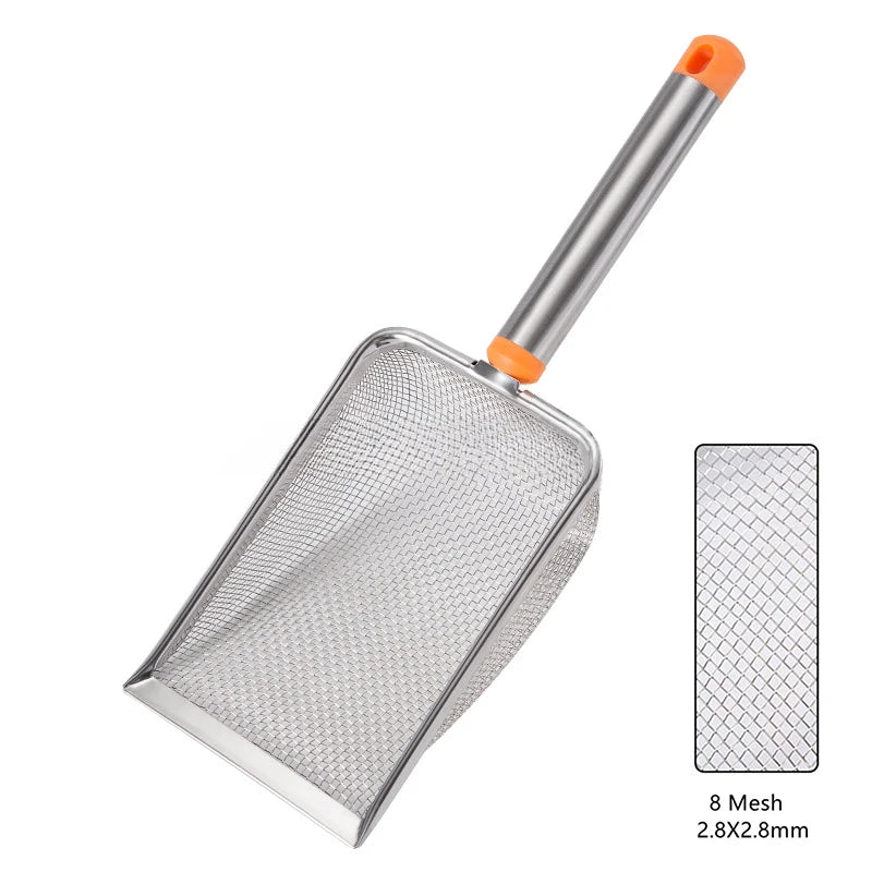 Stainless Steel Fine Mesh Cat Litter Scoop – Non-Stick & Durable Cat Litter Scoop Richie's 2.8X2.8mm Orange