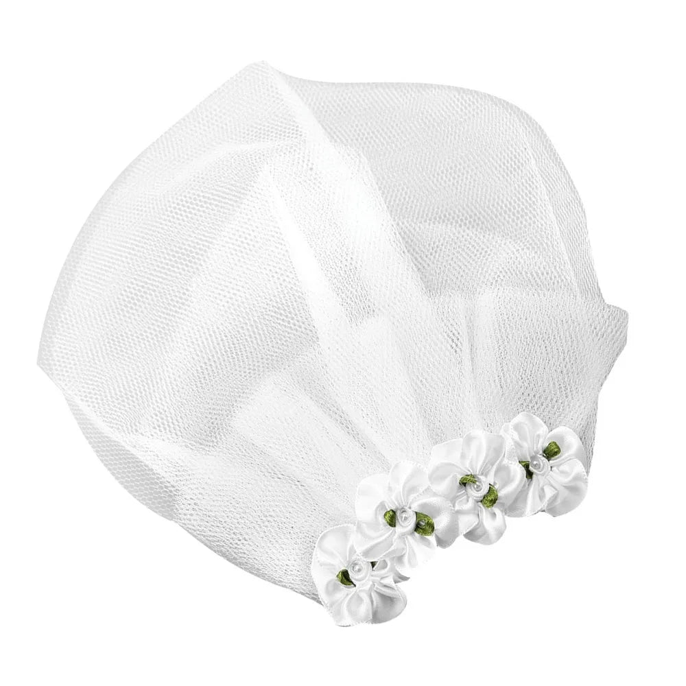 White Tulle Dog Bridal Veil – Lace Floral Pet Headdress Pet Bridal Veil Richie's
