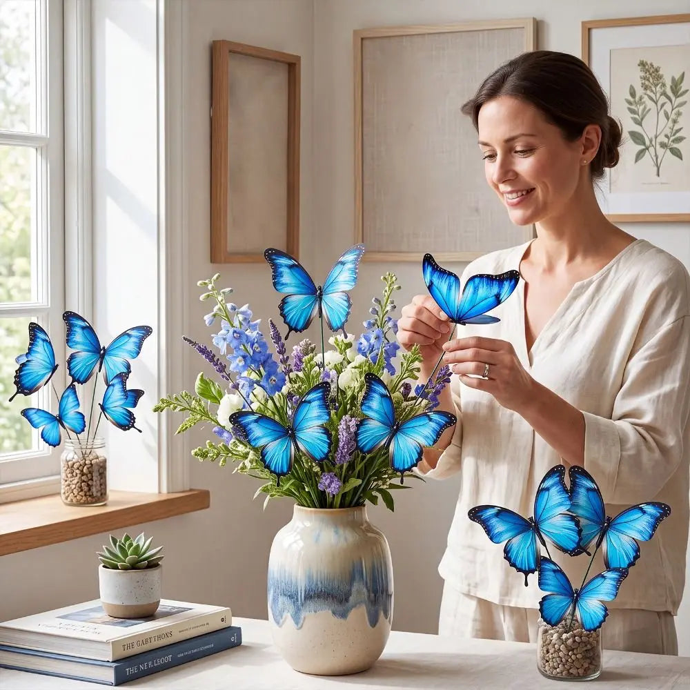 12PCS 3D Multicolor Butterfly Garden Stakes – Indoor & Outdoor Garden Stakes Richie's