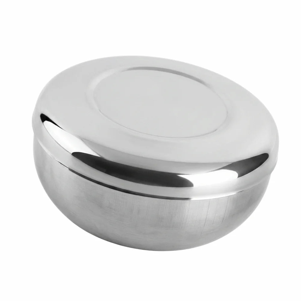 Stainless Steel Rice Bowl with Lid – 400ml Deep Dinner Bowl Stainless Steel Bowl Richie's