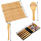 Wooden Sushi Making Kit – Rolling Mats, Paddle & Chopsticks Sushi Making Kit Richie's