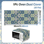 Floral Microwave Cover Waterproof Dust Protector Mat | Polyester Appliance Dust Cover Richie's K