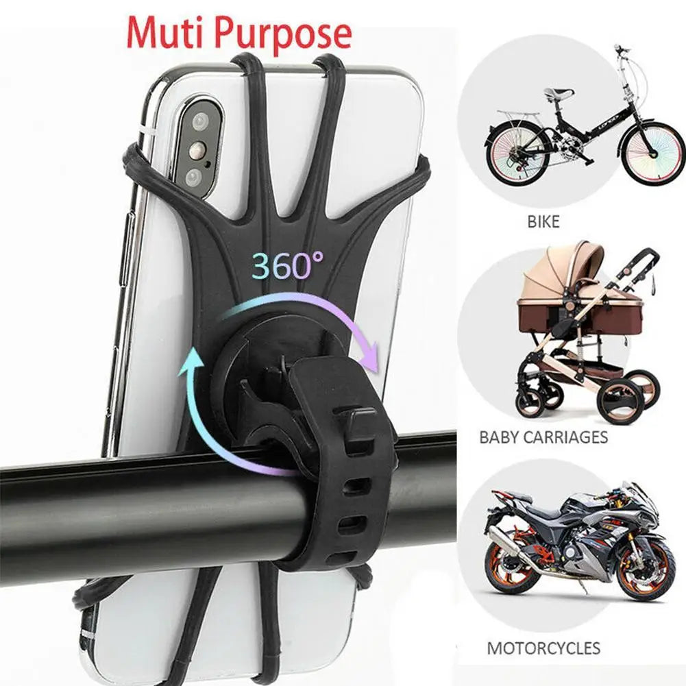 Silicone Bicycle Phone Holder – Universal 360° Bike Mount Bike Phone Mount Richie's