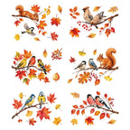 6 Sheets Autumn Thanksgiving Static Cling Window Stickers – Owl & Fox Window Cling Stickers Richie's