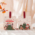 5-Pack Christmas Gift Boxes with Leather Handles – Kraft Paper Christmas Gift Box Richie's B 11.3x10.5x6.5cm