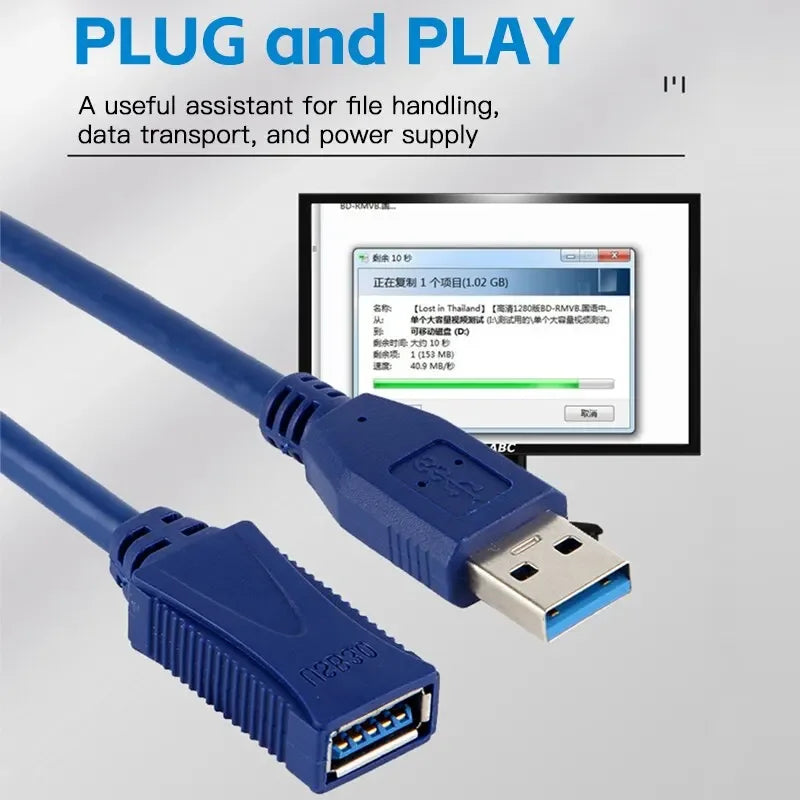 USB 3.0 Extension Cable Male to Female – 5 Gbps Super Speed USB Extension Cable Richie's