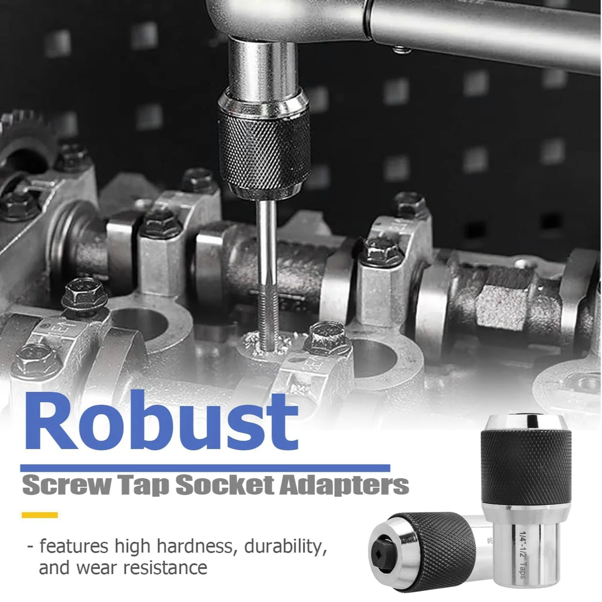 2-Piece Adjustable Tap Socket Set – 3/8" Drive CR-MO Steel Tap Socket Adapter Richie's