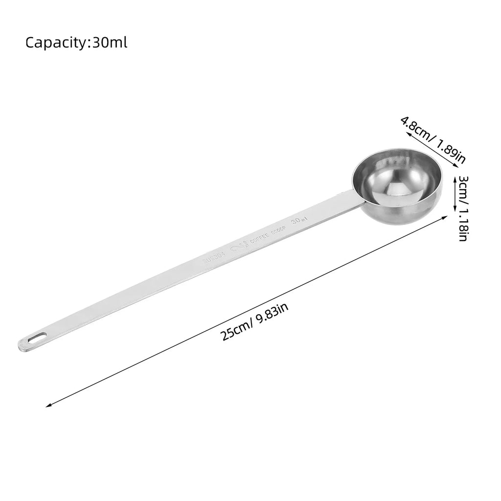 2Pcs Stainless Steel Long Handle Coffee Measuring Scoop Set Coffee Measuring Scoop Richie's