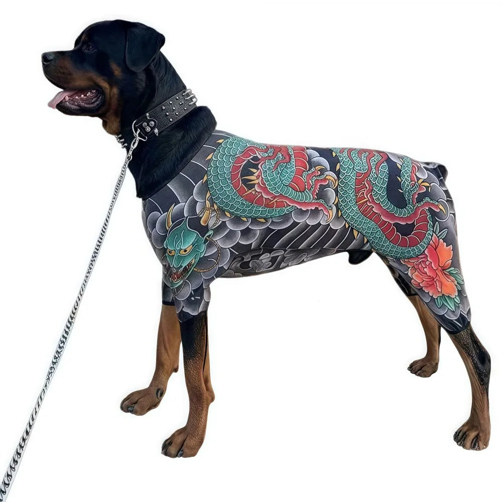 Tattoo Print Pet Vest – Breathable Dog & Cat Jacket S–6XL Pet Vest Jacket Richie's Pet Vest 5XL