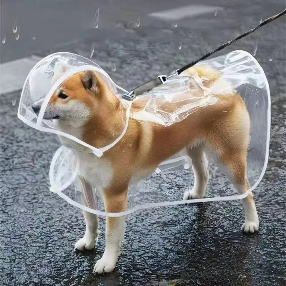 Transparent Hooded Dog Raincoat – Windproof Waterproof PVC Coat Dog Raincoat Richie's