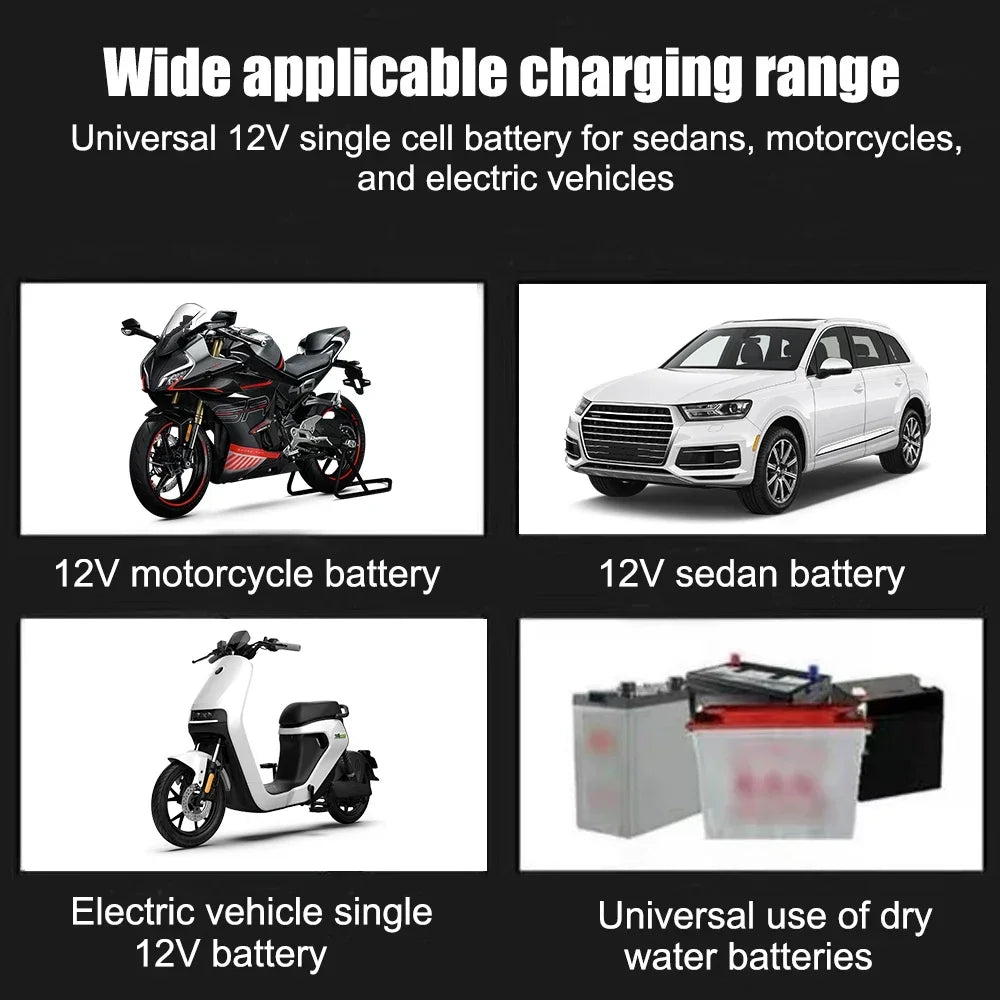12V 2A Smart Lead Acid Battery Charger – Car & Motorcycle Battery Charger Richie's