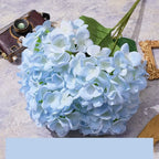 5-Head Artificial Hydrangea Silk Fake Flowers for Wedding & Decor Artificial Flowers Richie's Blue