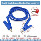 Banana Plug to Crocodile Clip Test Wire Set – Red & Black Test Lead Set Richie's A to A Blue 1PCS