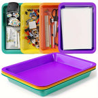 2-Pack Plastic Storage Trays for Crafts, Sand, Painting & Home Plastic Storage Tray Richie's
