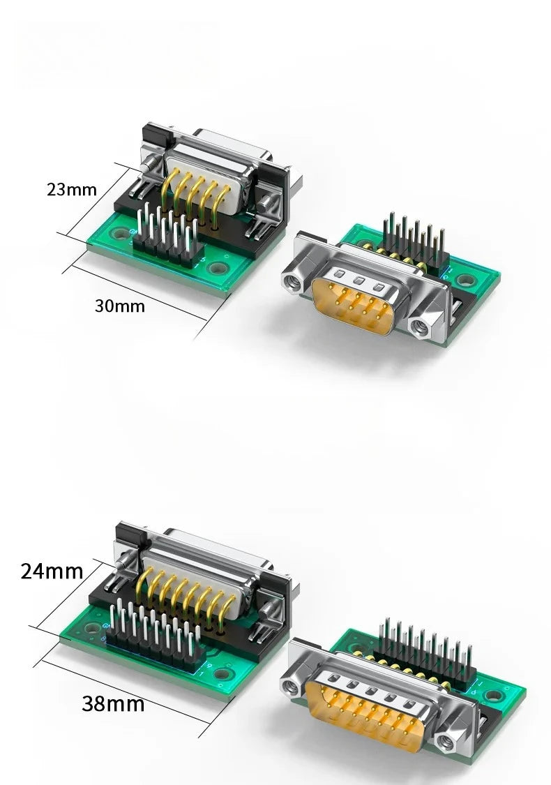 DB9 DB15 DB25 DB37 RS232 to DuPont 2.54mm Terminal Adapter Board Circuit Board Adapter Richie's