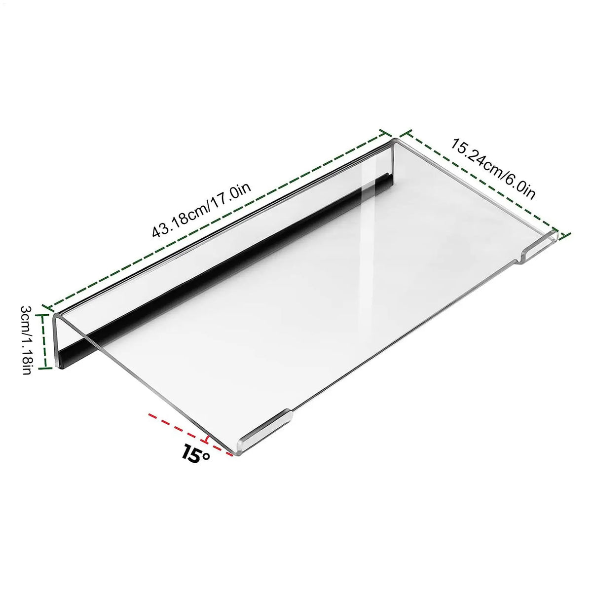 Ergonomic Acrylic Keyboard Riser Stand – Transparent Desk Tilt Keyboard Riser Stand Richie's