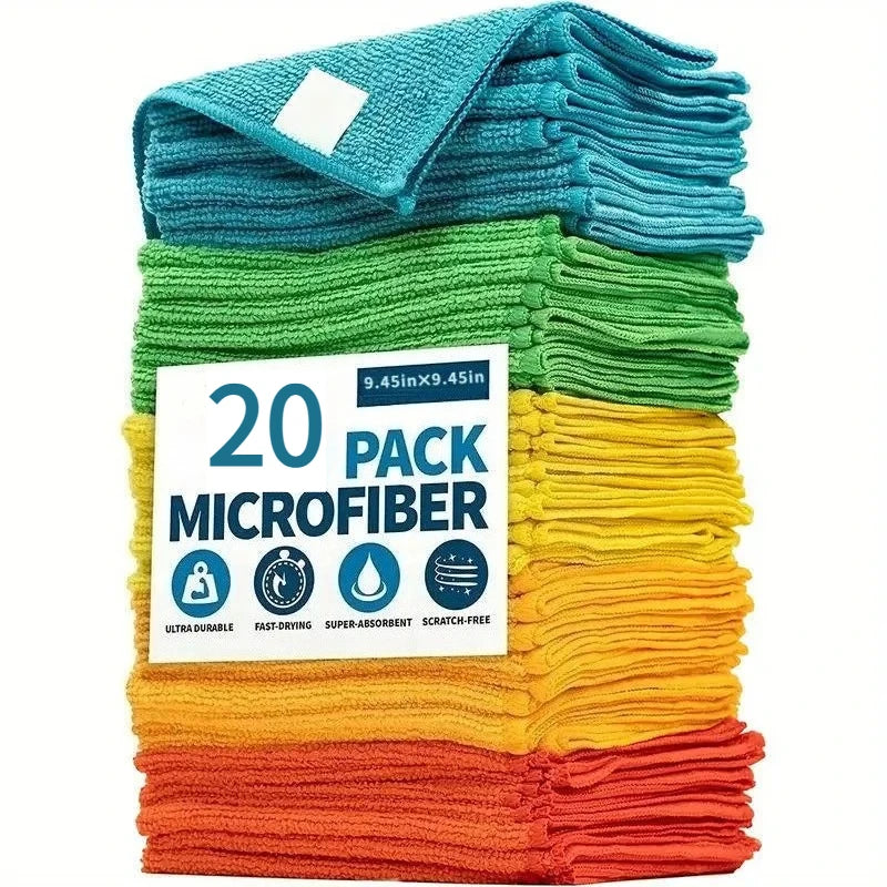 20-Piece Microfiber Cleaning Cloths Set – Multi-Purpose Towels Microfiber Cleaning Cloths Richie's