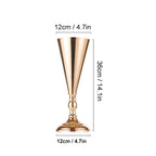 Golden Iron Flower Vase European Wedding Candle Holder Stand Decorative Flower Vase Richie's Gold M