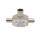 Metal 2-Way TV Coaxial Antenna Splitter – Female to 2x Male Tee Coaxial Splitter Adapter Richie's