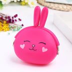 Girls Mini Silicone Animal Coin Purse – Kids Key Wallet Silicone Coin Purse Richie's rose red rabbit