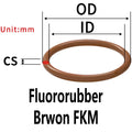 5-Pack FKM Fluoro Rubber O-Ring Seals | Waterproof Brown Gaskets Rubber O-Ring Seals Richie's OD46xCS3.1-5pcs sketch map