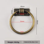 Zinc Alloy Round Ring Pull Handle – Rustproof Cabinet Hardware Cabinet Ring Pull Richie's A1