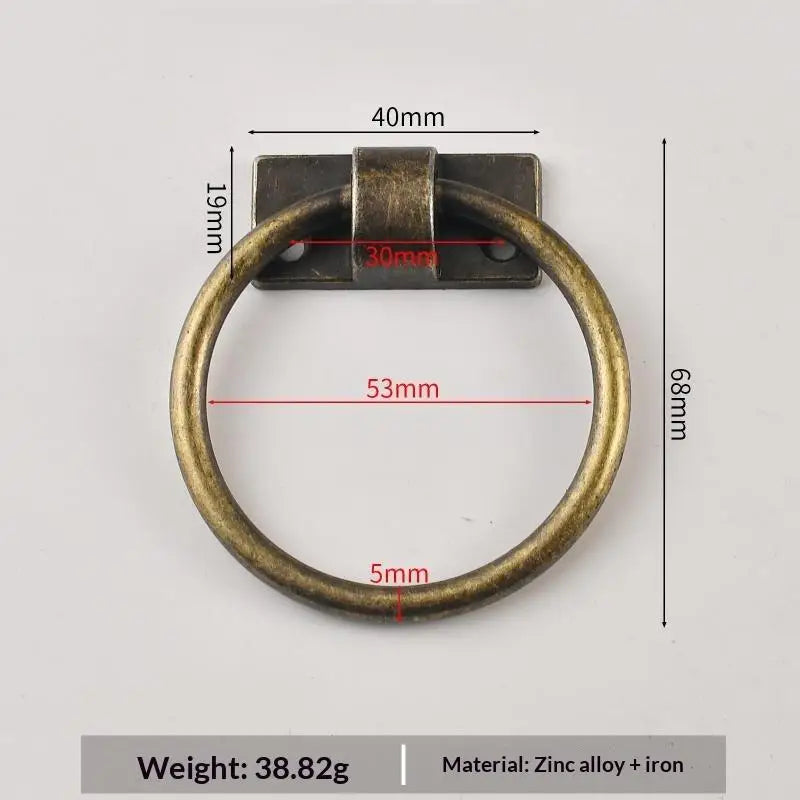 Zinc Alloy Round Ring Pull Handle – Rustproof Cabinet Hardware Cabinet Ring Pull Richie's A1