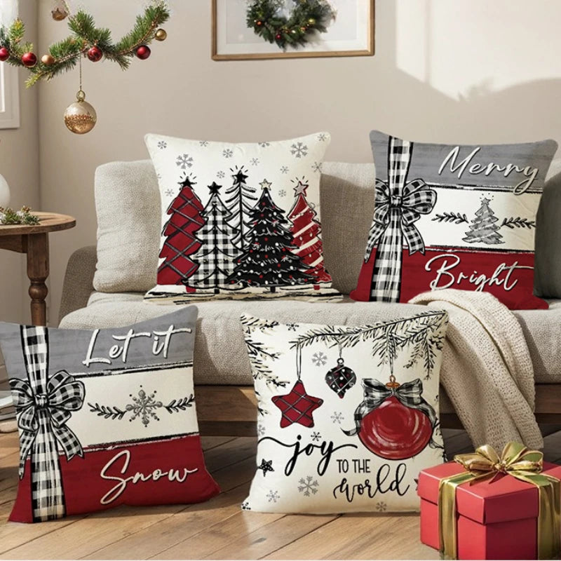 Reversible Christmas Pillow Covers – Santa & Reindeer Zip Christmas Pillow Cover Richie's