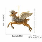 Rhinestone Goat Hanging Ornament – Acrylic Festive Pendant Christmas Ornament Richie's