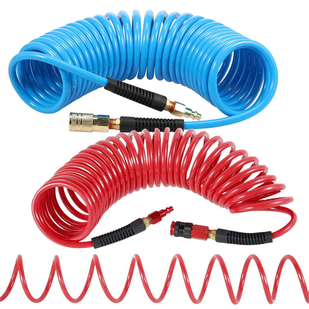 25FT Recoil Air Compressor Hose 300 PSI with Coupler & I/M Plug Air Compressor Hose Richie's
