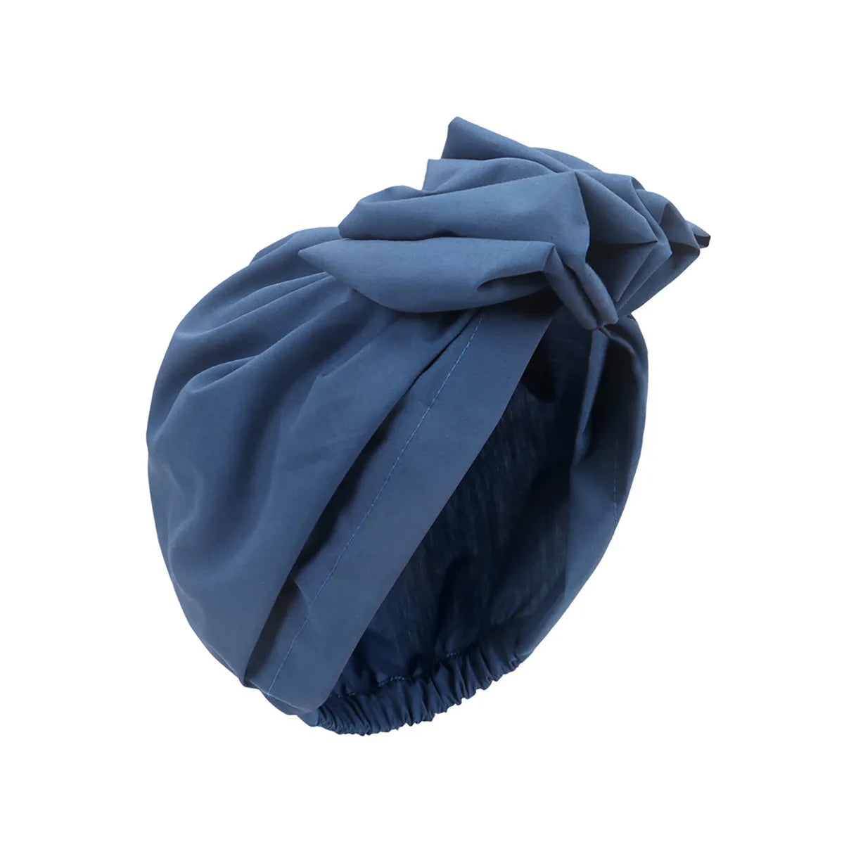 Women's Floral Pleated Turban Hat – Elastic Head Wrap & Bonnet Turban Head Wrap Richie's blue