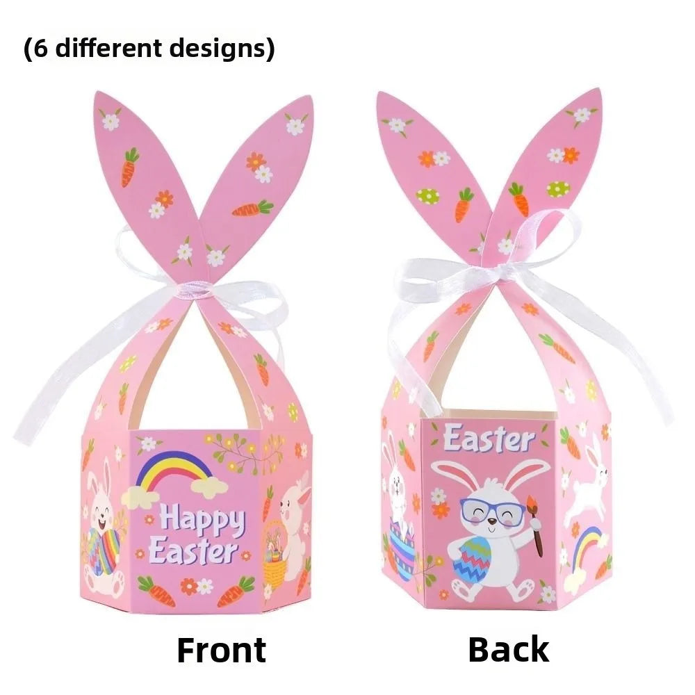 12PCS Easter Gift Boxes with Ribbon Handle – Cartoon Rabbit Design Easter Gift Boxes Richie's