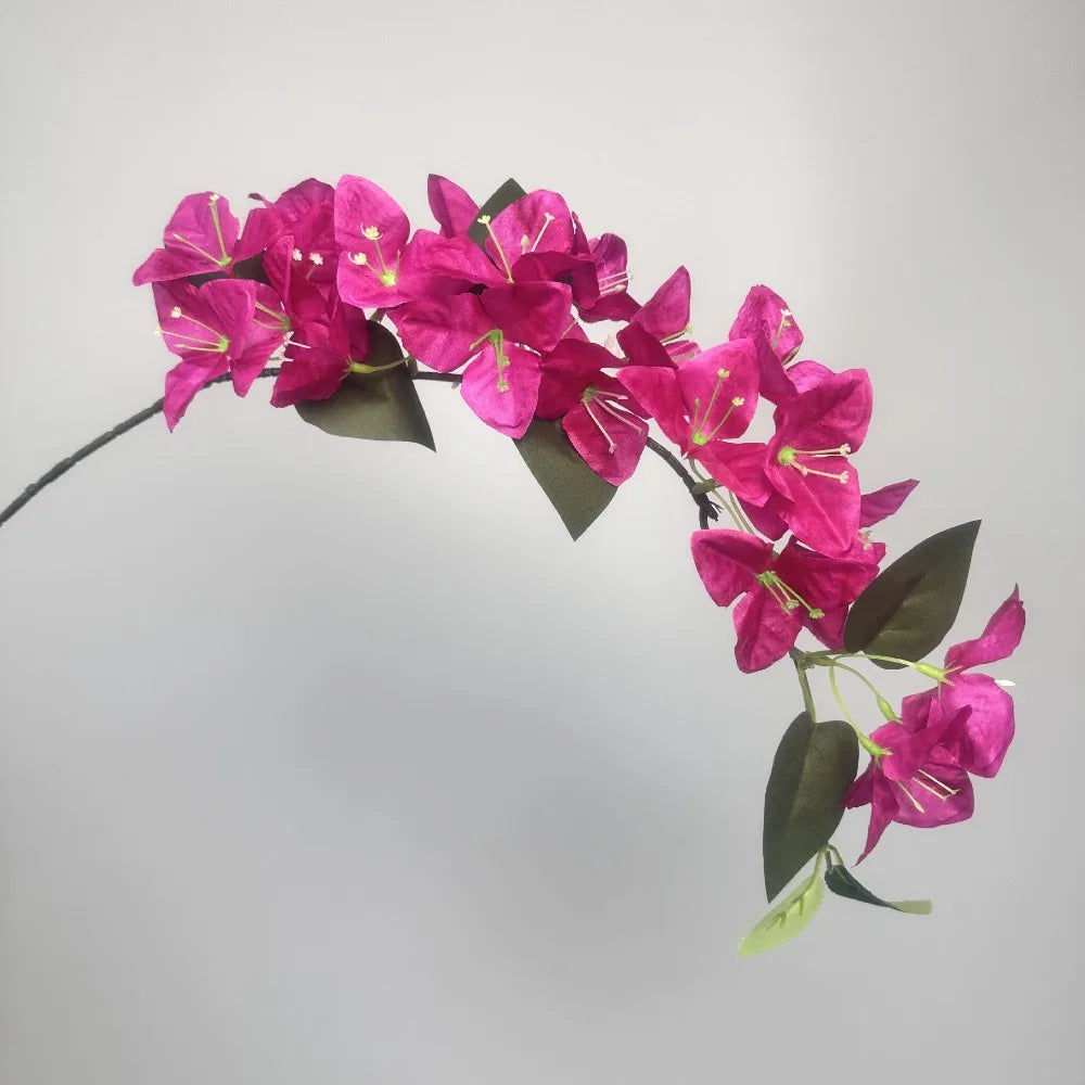 Realistic Silk Artificial Bougainvillea Branch UV Resistant 80cm Artificial Flower Branch Richie's Rose purple