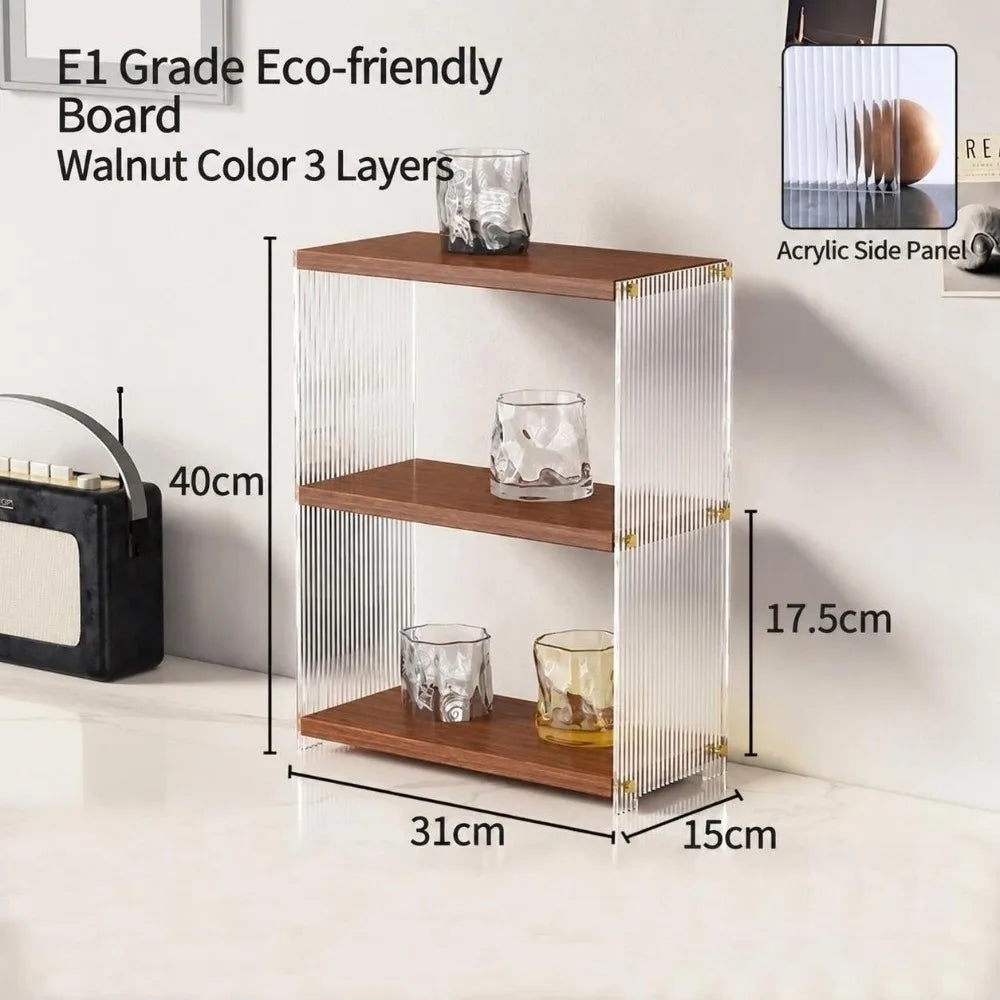 Acrylic Cup Storage Rack – Dust-Proof Tabletop Display Shelf Cup Storage Rack Richie's Type C-3 Layers