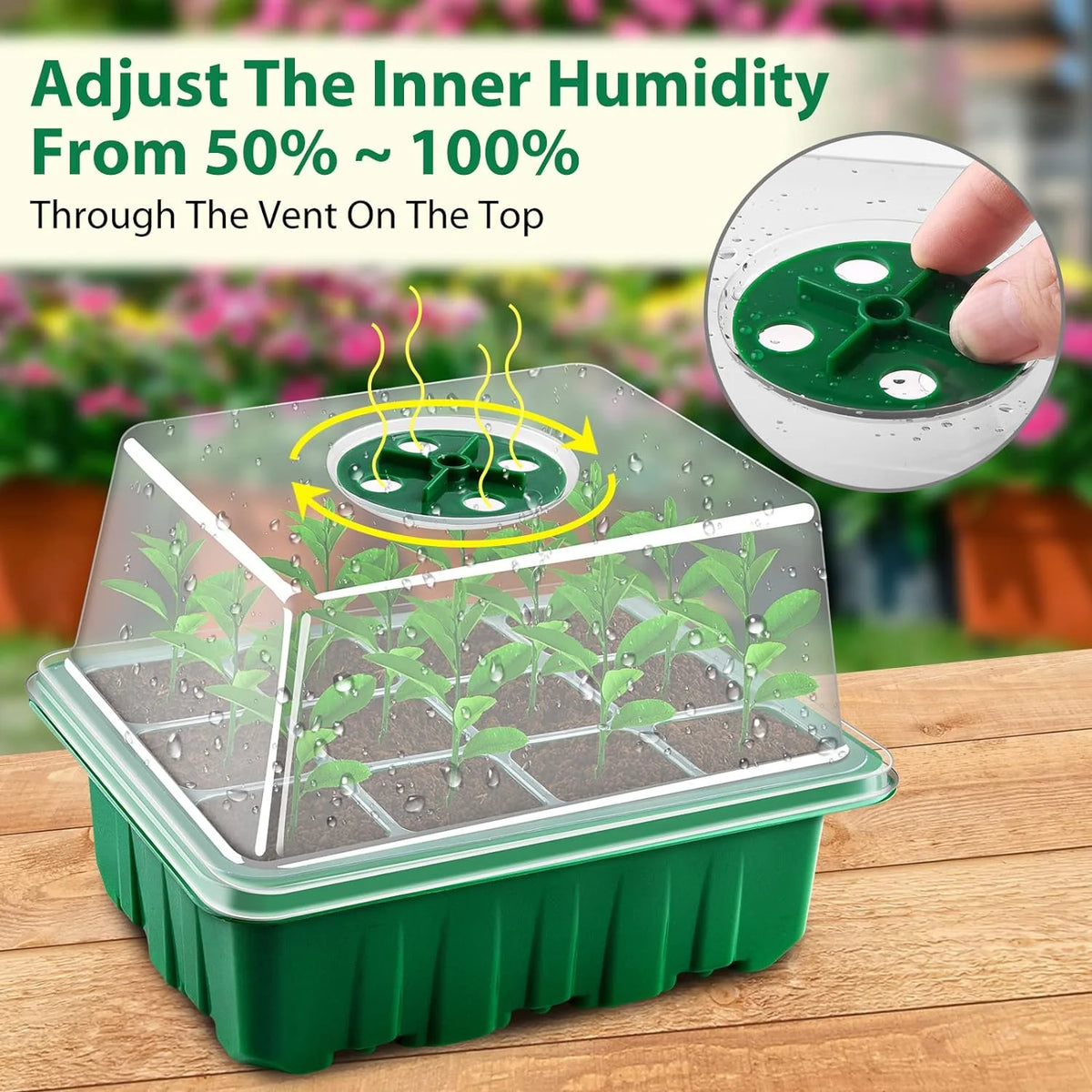 12-Cell Plastic Seedling Trays – 4/5/6 Pack Germination Grow Box Seedling Nursery Tray Richie's