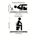 Removable English Toilet Wall Sticker – Funny Bathroom Decal Bathroom Wall Sticker Richie's black 1pc