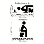 Removable English Toilet Wall Sticker – Funny Bathroom Decal Bathroom Wall Sticker Richie's black 1pc