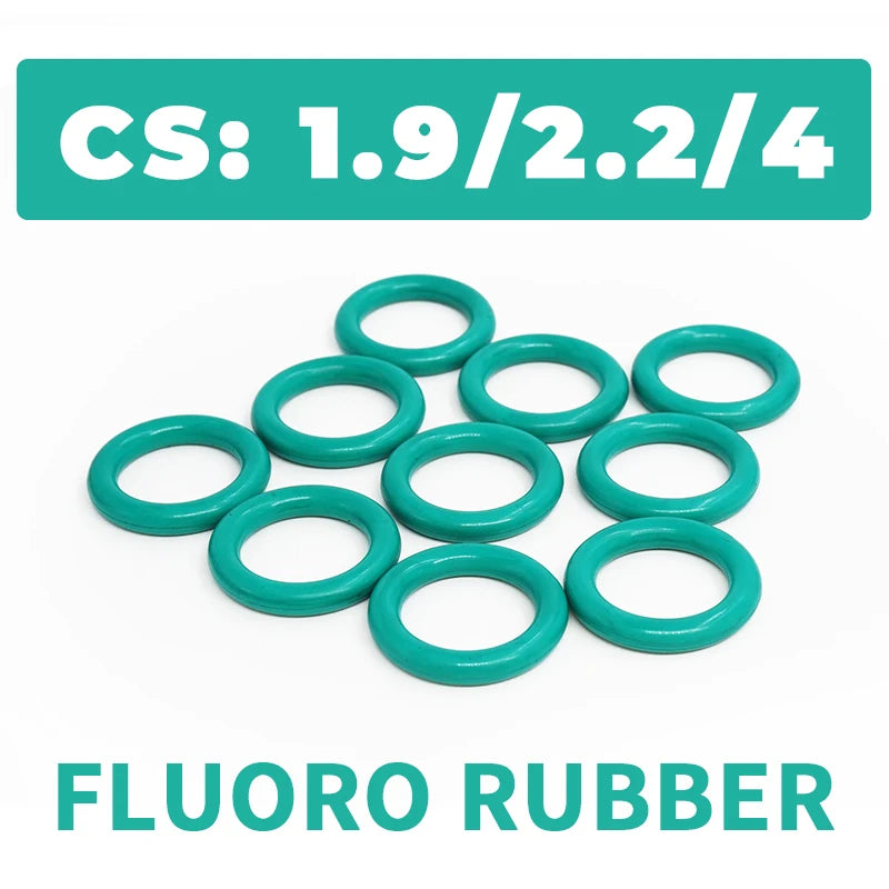 Green FKM O-Rings CS 1.9/2.2/4mm Fluoro Rubber Sealing Gaskets Rubber Sealing O-Rings Richie's OD120xCS1.9-8pcs