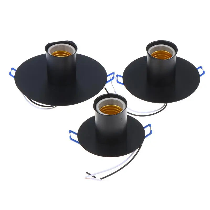 E27 Ceramic Lamp Holder Heat-Resistant Metal Spring Bracket Lamp Socket Holder Richie's