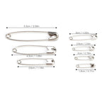 460pcs Bulk Safety Pins Set – 7 Sizes, Sturdy Iron, Reusable Safety Pins Set Richie's