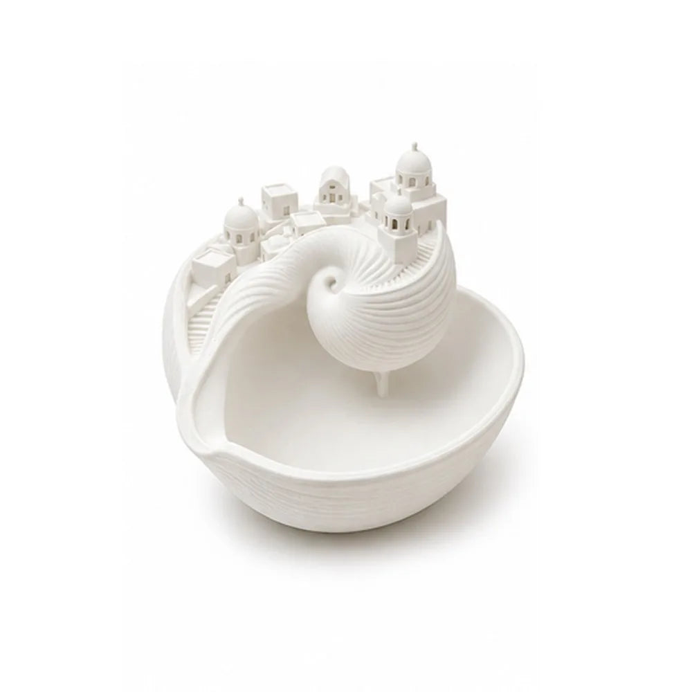 Conch Shell Catchall Bowl Spiral Divider Desktop Organizer Tray Decorative Organizer Tray Richie's White