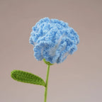 Handmade Crochet Carnation Bouquet – Colorful Knit Wool Flowers Crochet Flower Bouquet Richie's Gradient Blue