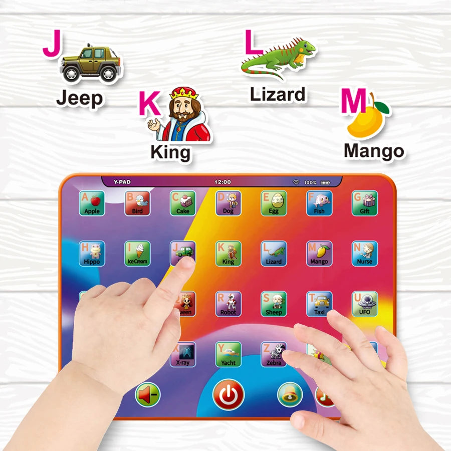 Kids Alphabet Learning Tablet – ABC, Numbers, Colors & Music Educational Learning Toy Richie's