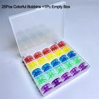 25-Spool Bobbin Storage Box | Sewing Organizer Case Bobbin Storage Organizer Richie's Colorful Set