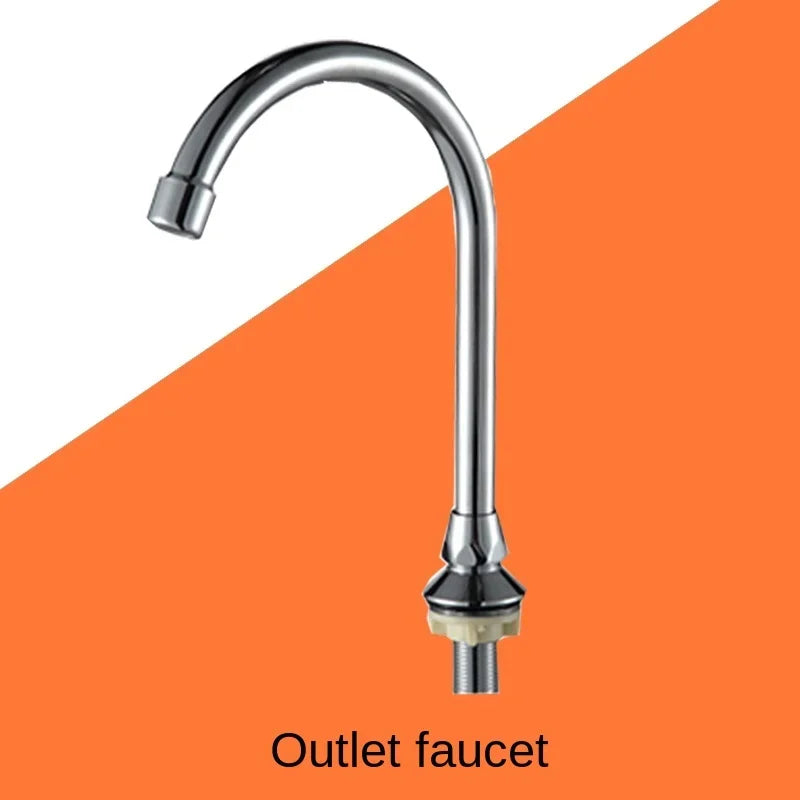 Brass Foot-Operated Faucet – Hands-Free Single Cold Basin Tap Foot-Operated Faucet Richie's Single outlet pipe