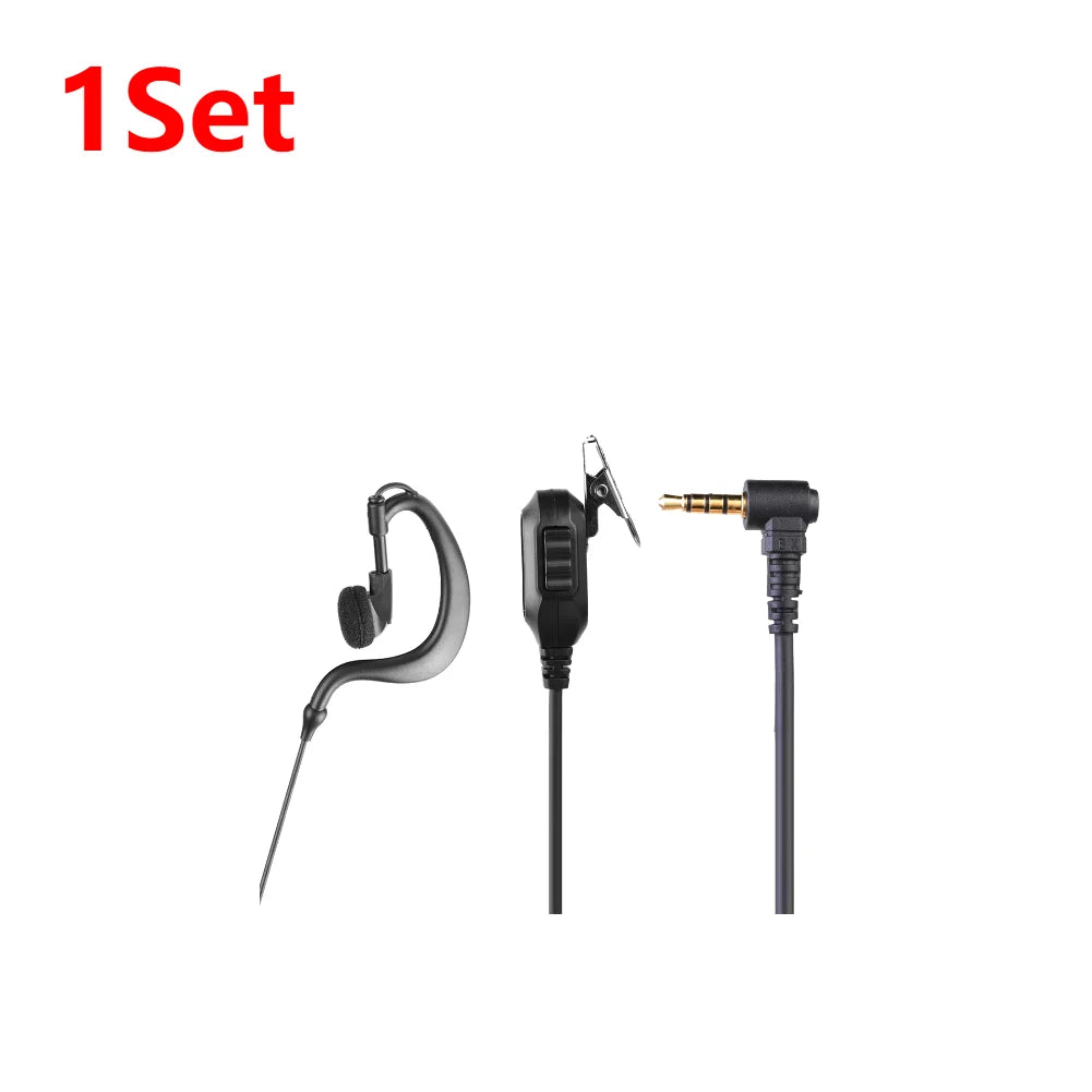 3.5mm 1-Pin Walkie Talkie Earpiece Headset PTT Mic – Motorola YAESU Radio Earpiece Headset Richie's 1 Set
