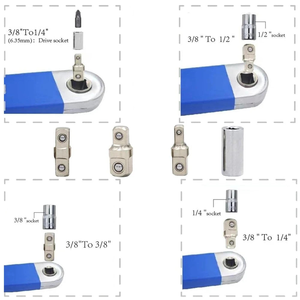 Pro Zero Offset Extension Wrench Set – 1/2, 1/4 & 3/8 Drive Extension Wrench Set Richie's