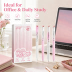 4-Pack Pink Heart Twist Gel Pens – Black Ink Stationery Set Gel Pen Set Richie's
