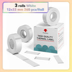 Phomemo Q30 White Waterproof Thermal Labels – 3 Rolls Thermal Label Rolls Richie's 12x22mm Sticker China Mainland